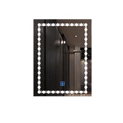 China Waterproof Lighted Weather Display Touch Switch Hotel Wall Mounted Smart Bathroom Mirror With Led Light for sale