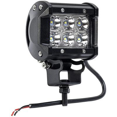 China 4 Inch Work Lights 18W Truck Spot Lamp Square LED Light Offroad Led Working Pods For Offroad Cars for sale