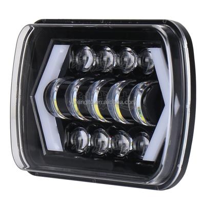 China Automotive 7 Inch 5X7 7X6 For Cowboy Off-Road Vehicle Modified LED Spot Car Light Led Sealed Beam Headlights For Ford GMC Pickup for sale