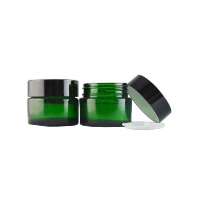 China Wholesale Luxury Personal Care 20g 30g 50g Glass Cosmetic Jar With Lid Making for sale