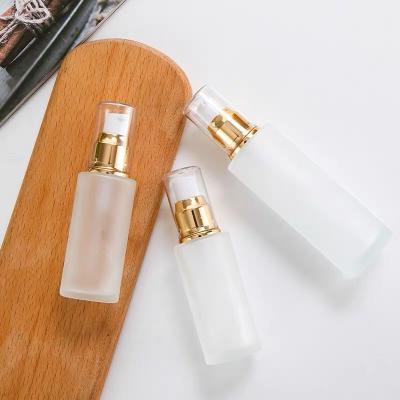 China High Luxury Custom Color 20ml 30ml 40ml 50ml 60ml 80ml 100ml 120ml Personal Care Frosted Gold Silver Cosmetic Pump Bottles for sale