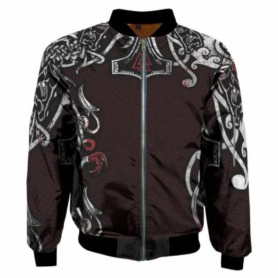 China Breathable Chenille Custom Embroidery Leather Sleevevikingmens Jacketleather Varsity Jacket for sale