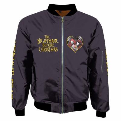 China 2021 Men's Jacketsally Breathable Bomber And Jack Nightmare Before Halloween Jacketleather College Jacket for sale