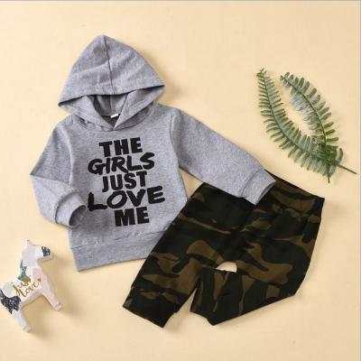 China Casual Spring Autumn Kids Clothing Sets Girls Sports Suit Hoodies Camouflage Sweatpants 2Pcs Boys Winter Kids Clothes for sale