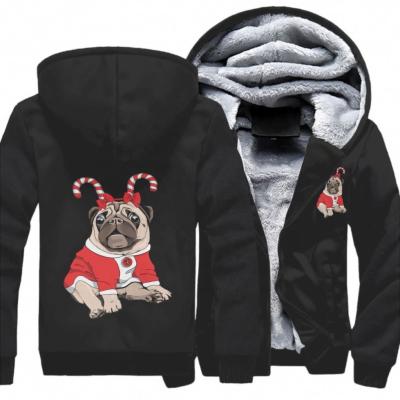 China Wholesale Men's Pug Sweater Breathable Christmas Stock Hoodie Winter Casual Top Sleeve Men Long Hoodies for sale