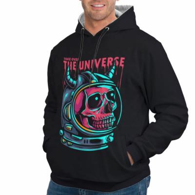 China Men's Breathable Clothes Pop Out Universe Oversized Men's Take Over The Universe Mens Astronaut Bases Skull Hoodies Pullover for sale