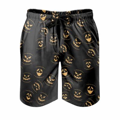 China 2021 Breathable Anti-wrinkle Quick-dry Halloween Pumpkin Mens Shortsmens Gym Shorts for sale