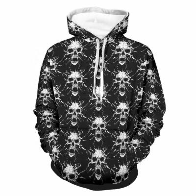 China Print New Arrival 2021 Customized Skull Halloween Horror Men's Logo Hoodies Breathable Pullover for sale