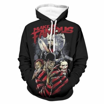 China Wholesale Character Mens Movie Horror Halloween Actions Hoodie Winter Hoodies Breathable Custom for sale