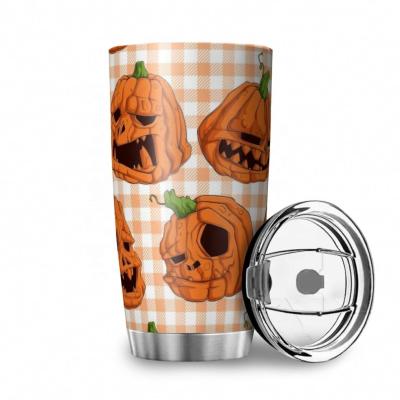 China Viable Good Quality White Sublimation Halloween Pumpkin Car Mug Custom Porcelain Mugs for sale