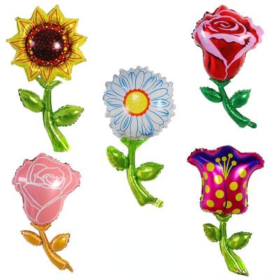 China Aluminum film / foil Hot direct selling new rose sunflower aluminum balloon for sale