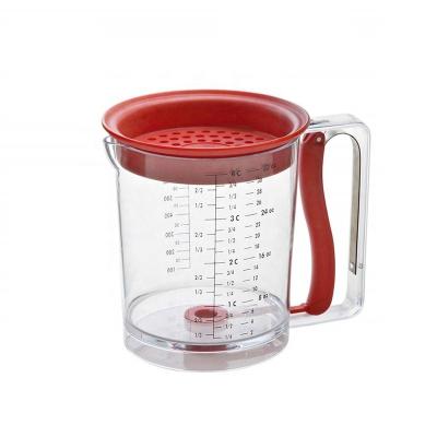 China Fat Viable Plastic Oil Gravy Separator Batter Dispenser Measuring Cup for sale