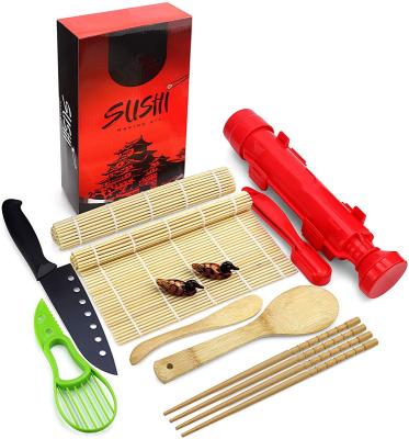 China DIY Viable Sushi Making Set Bamboo Rolling Mat All In One Sushi Maker Roll Japanese Style Food Grade for sale