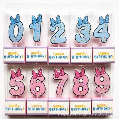 China Handmade Cute Children Birthday Cake Number Candles Party Decorations Happy birthday Candle Children Numbers Birthday Candle for sale