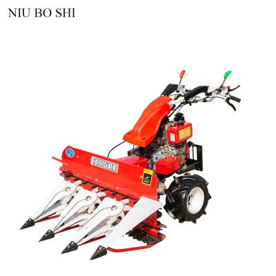 China Rice Self propel hand held reaper machine rice wheat sorghum grass straw reaper for mini size farm for sale