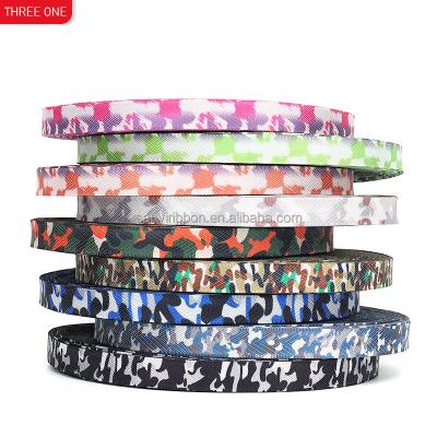 China Factory direct sale 20mm high tenacity nylon shoe tape camo printed webbing herringlet custom printed webbing for sale