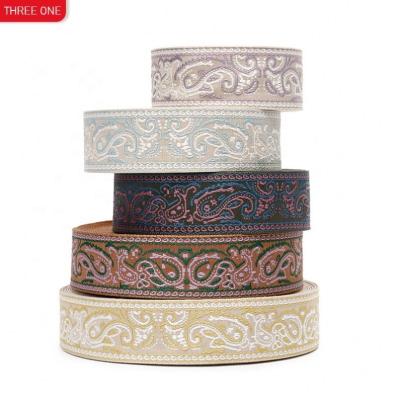 China Viable Ethnic 50mm Polyester Jacquard Ribbon Strap Guitar Ties Ethnic Viable Apparel Shoes And Hats Ribbon Wind Ribbon for sale