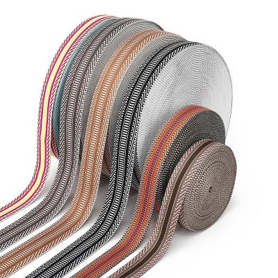 China Factory direct sale 3.8cm durable polyester belts bag strap 1.5 inch polyester jacquard webbing for women bag handles webbing for strap for sale