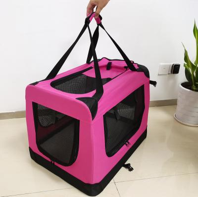 China Breathable Soft Dog Crate Soft Sided Folding Foldable Travel Pet Carrier Pet Kennel for sale