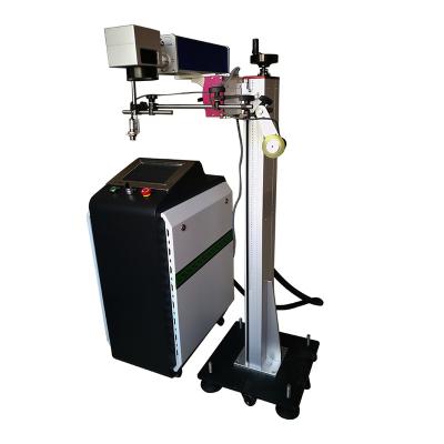 China Programmable automation 100 watt price 30w jpt fiber laser mini laser flying laser marking machine UV marking for pipe for sale