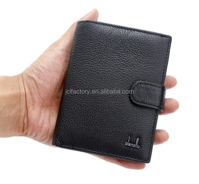 China Waterproof Lychee Men Passport Wallet Leather Cover With Closure for sale