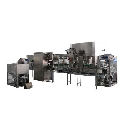 China Automatic Beverage PE/HDPE Bottle Rinsing Filling With Aluminum Foil Sealing Machine for sale