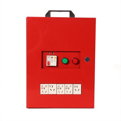 China Temporary portable portable iron distribution box with socket power wiring on construction site for sale