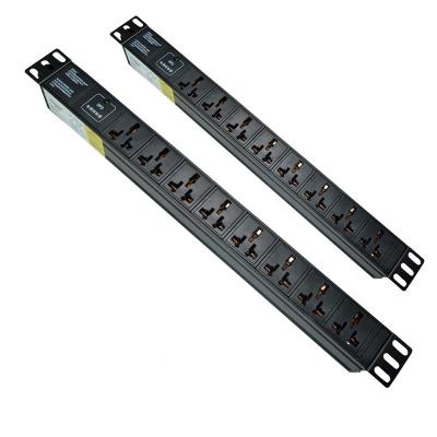 China Air Switch Machine Room Power Socket , 8 Position 10A / 16A PDU Cabinet Socket SPD Discharger for sale