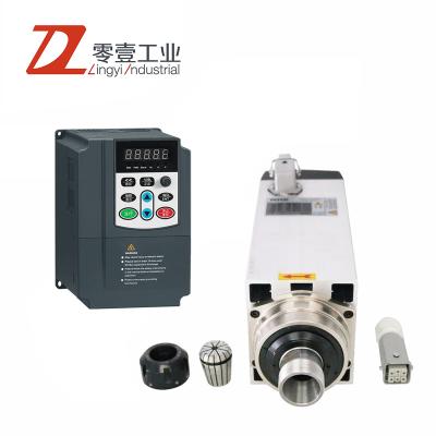 China Wholesale Durable CNC Engraving Machine Air Cooling 6KW CNC Machinery Spindle Motors With Inverter for sale