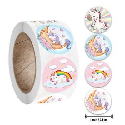 China New Hot Eco-friendly Decorative Style Seal Gift Thank You Rainbow Thank You Unicorn Label Stickers 4 Stickers for sale