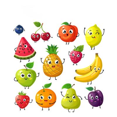 China Kids Fruit Sticker Fragrance Cartoon Sticker Eco-friendly Custom Scratch Sticker for sale