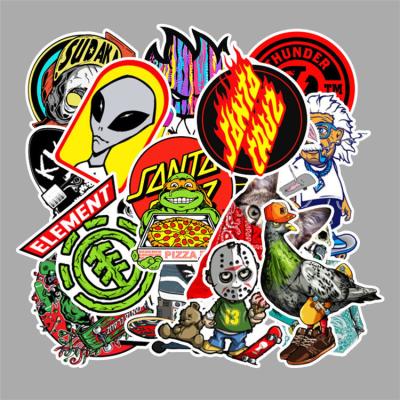 China Stick Papers Skateboard Motorcycle Sticker Refrigerator Laptop Waterproof Sticker for sale