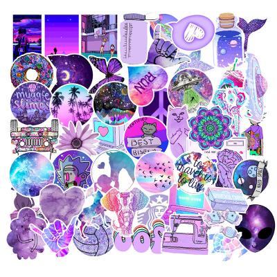 China Small Water Cool Notebook Refrigerator Sticker Stick Papers Purple Graffiti Waterproof Sticker for sale