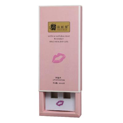 China Recyclable Printed Lip Drawer Box Pregnant Bump Over Embossing Cosmetic Box Mute Rubber EVA Flocking Inner Toad Gift Box for sale