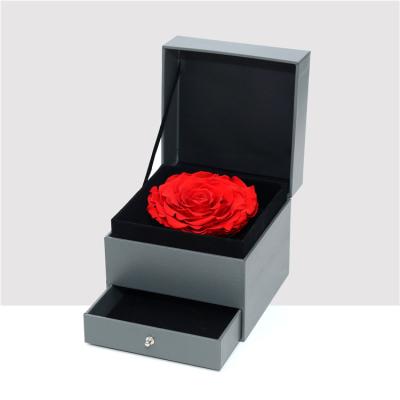 China Recycled Materials Rose Flower Cosmetics Jewelry Packaging Gift Box Color Printing Logo Customization for sale