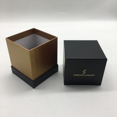 China Custom Recyclable Candle Box Luxury Paper Candle Box With Hot Stamping Logo for sale