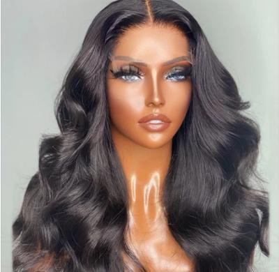 China Whosale Natural Wave Brazilian Virgin Hair, 150% 180% HD Density Transparent Swiss Lace Frontal Wigs For Color Women, Full Lace Wigs for sale