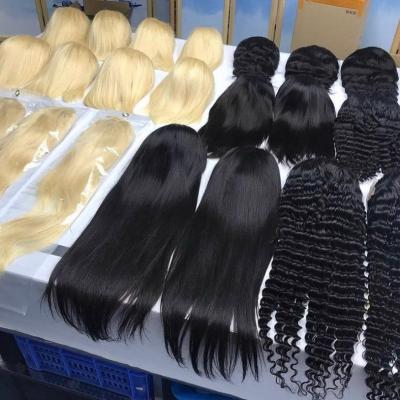 China Body Wave Hair Lace Front Brazilian Hair Full Lace Wig Remy Straight Virgin Hair Lace Front Wigs For Black Women for sale