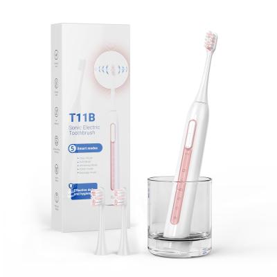 China Adult Rechargeable Sonic Electric Toothbrush Manufacturer Soft Hair 5 Optional Modes 3 Intensities 1200mAh for sale