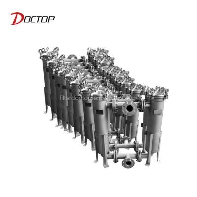 China A plurality of compact can be parallel water filter housing stainless steel liquid bag filter systems the bag filter housing for sale