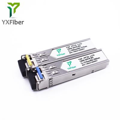 China FTTX 155M BIDI SC Connector WDM SFP 20km 1310nm/1550nm LC Fiber Optic Module Tramsceiver BIDI SFP 155M for sale