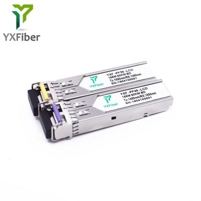 China FTTX 155M BIDI 60km 1490nm/1550nm LC/SC Connector SFP Optical Transceiver for sale