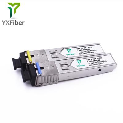 China FTTX 1.25G BIDI 3km 1310nm/1550nm LC/SC Connector SFP Module Optical 1.25G BIDI SFP Transceivers for sale