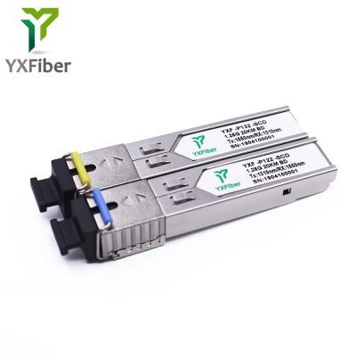 China WDM Gbic High-speed Fiber Optic Connector SMF Connector 1.25G BIDI 20km 1310nm/1550nm LC/SC Storage Area 1.25G SFP Transceiver Module Price for sale