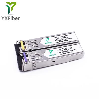 China FTTX 1.25G BIDI 120km 1490nm/1550nm LC/SC Connector Optical Transceiver SFP Module for sale