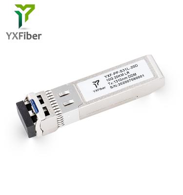 China FTTX 10G SFP+ Singlemode Duplex 20km 1310nm LC Connector SFP-10G-LR DDM SFP Module Price for sale