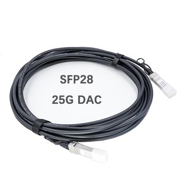 China IDC 25G SFP28 DAC Passive Attach Copper Twinax Direct Cable SFP28 tp SFP 1m 2m 3m 4m 5m 28 25G DAC for sale