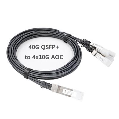 China IDC 40G QSFP+ to 4x10G SFP+ DAC Passive Attach Direct Copper Twinax 40G QSFP Breakout Cable 1m 2m 3m 4m 5m 7m to 4SFP DAC Cable for sale