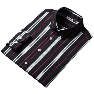 China Long Sleeve Striped Mens Clothes Sustainable Mens Clothing Mens Formal Dress Shirt Long Sleeve for sale