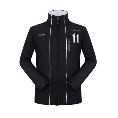 China 3ayer Metallic Fabric Reflective Piping Waterproof Fleece Custom Jacket for sale